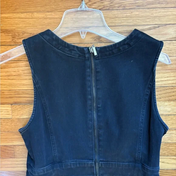 VENUS stretch denim Black Wide-Leg Jumpsuit - Picture 5 of 12